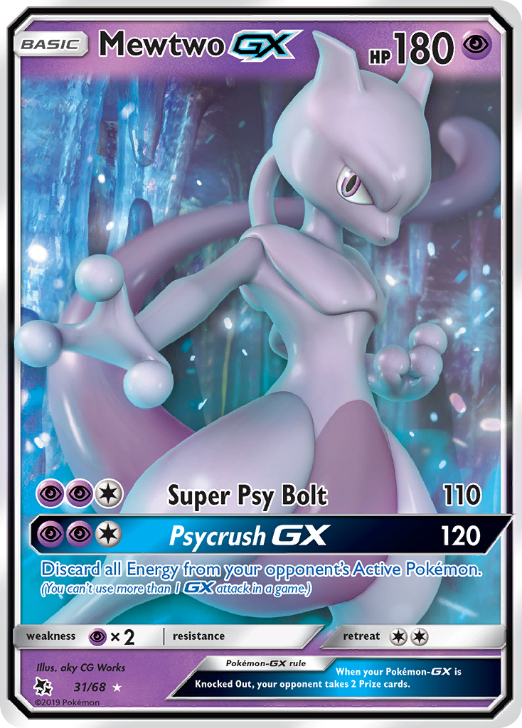 Mewtwo GX (31/68) [Sun & Moon: Hidden Fates] | North Game Den