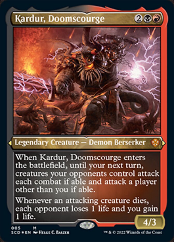 Kardur, Doomscourge (Foil Etched) [Starter Commander Decks] | North Game Den