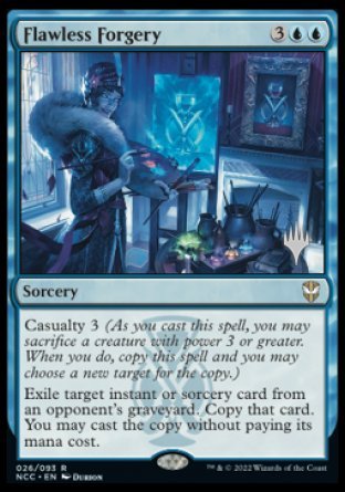 Flawless Forgery (Promo Pack) [Streets of New Capenna Commander Promos] | North Game Den