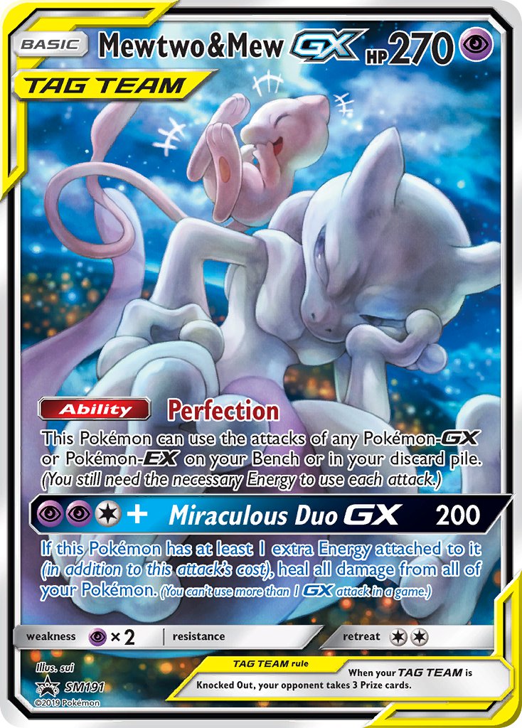 Mewtwo & Mew GX (SM191) [Sun & Moon: Black Star Promos] | North Game Den