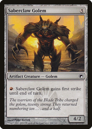 Saberclaw Golem [Scars of Mirrodin] | North Game Den