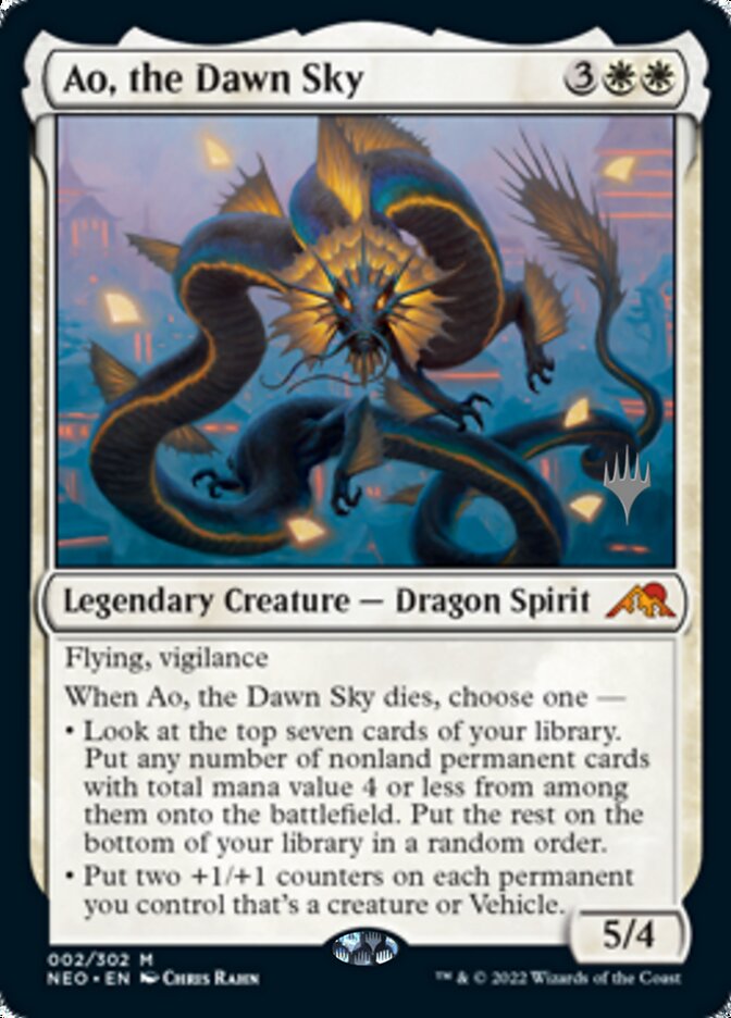 Ao, the Dawn Sky (Promo Pack) [Kamigawa: Neon Dynasty Promos] | North Game Den