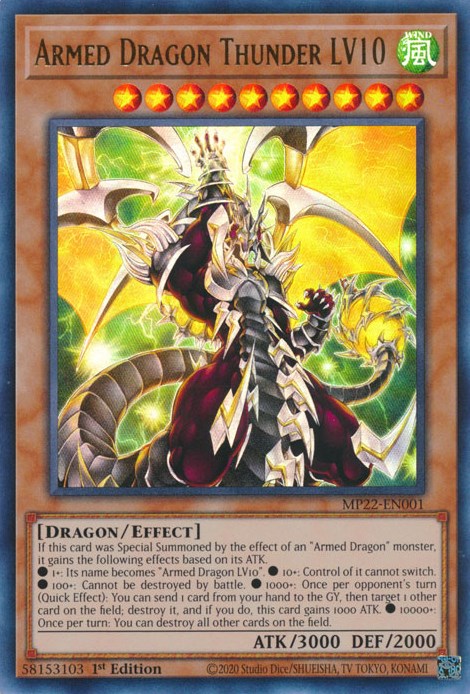Armed Dragon Thunder LV10 [MP22-EN001] Ultra Rare | North Game Den