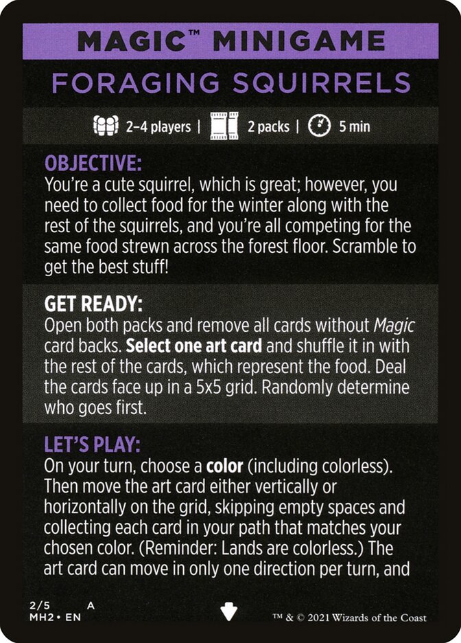 Foraging Squirrels (Magic Minigame) [Modern Horizons 2 Minigame] | North Game Den