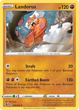 Landorus (148/264) (Cosmos Holo) [Sword & Shield: Fusion Strike] | North Game Den