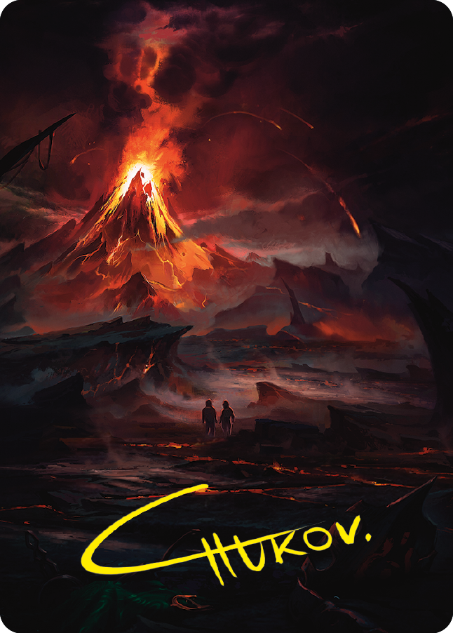 Valley of Gorgoroth Art Card (Gold-Stamped Signature) [The Lord of the Rings: Tales of Middle-earth Art Series] | North Game Den