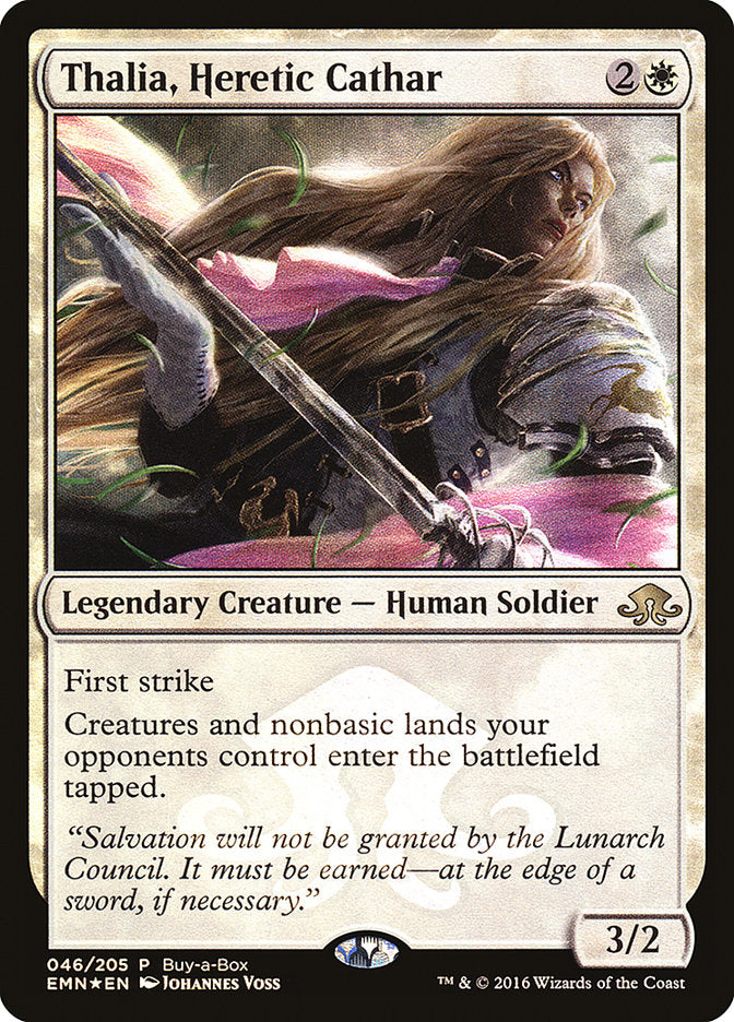 Thalia, Heretic Cathar (Buy-A-Box) [Eldritch Moon Promos] | North Game Den