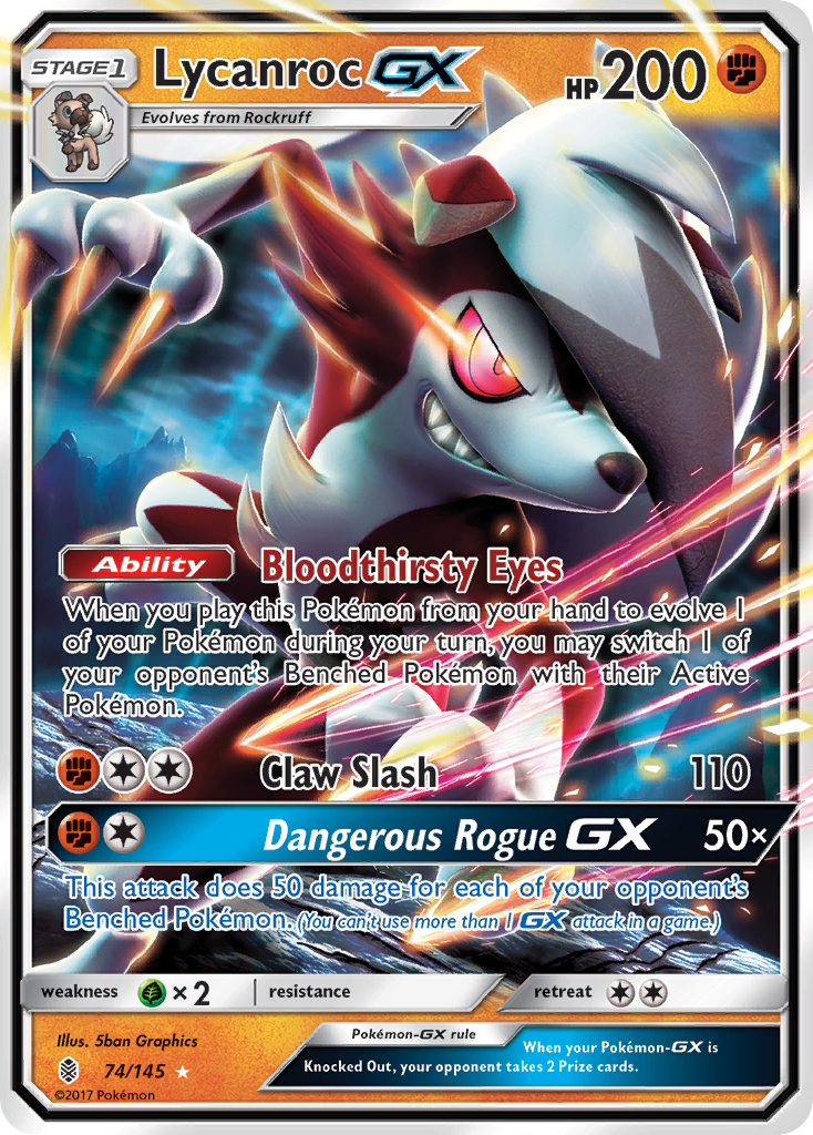 Lycanroc GX (74/145) [Sun & Moon: Guardians Rising] | North Game Den