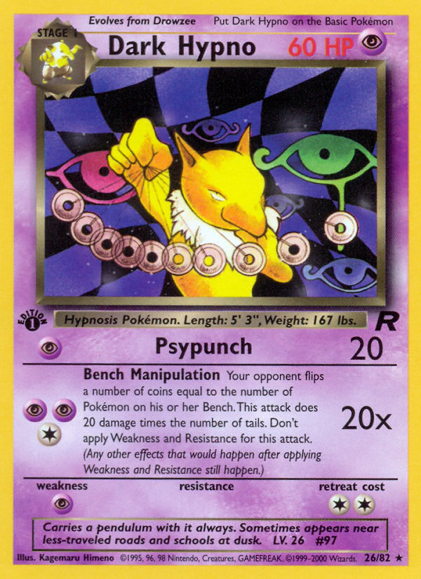 Dark Hypno (26/82) [Team Rocket 1st Edition] | North Game Den