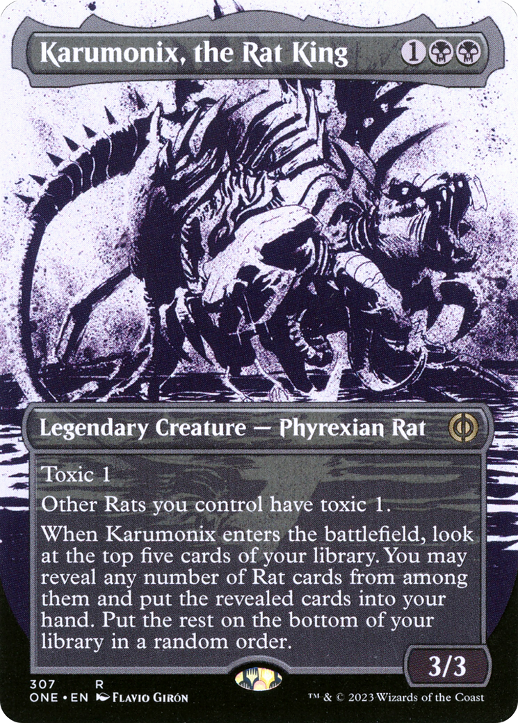 Karumonix, the Rat King (Borderless Ichor) [Phyrexia: All Will Be One] | North Game Den
