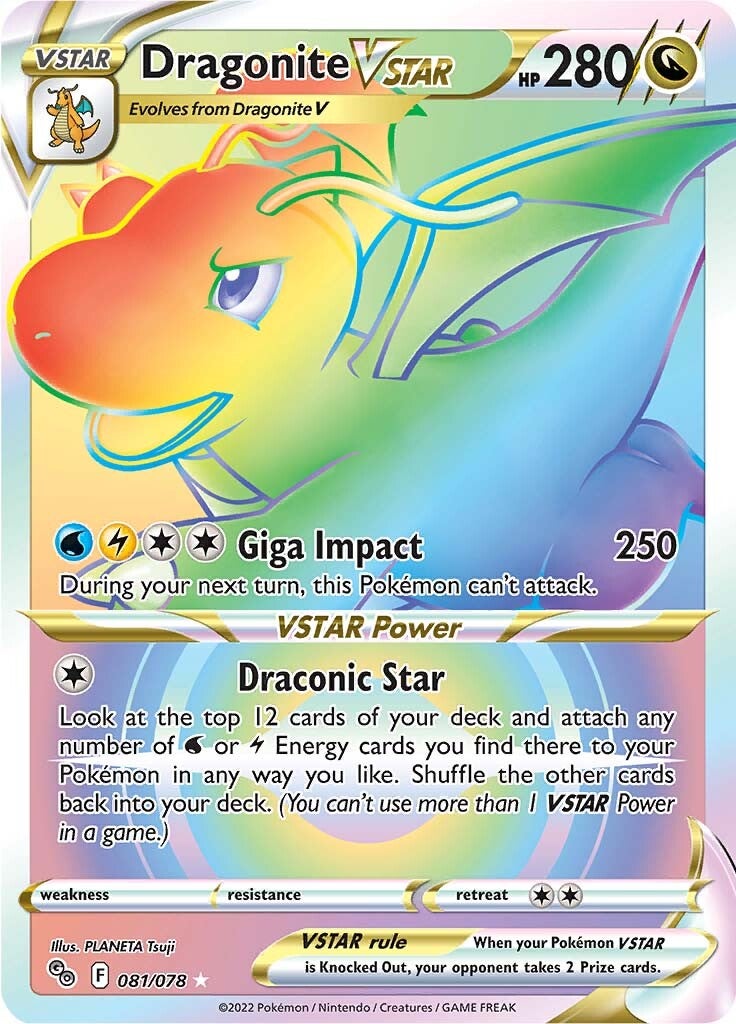 Dragonite VSTAR (081/078) [Pokémon GO] | North Game Den