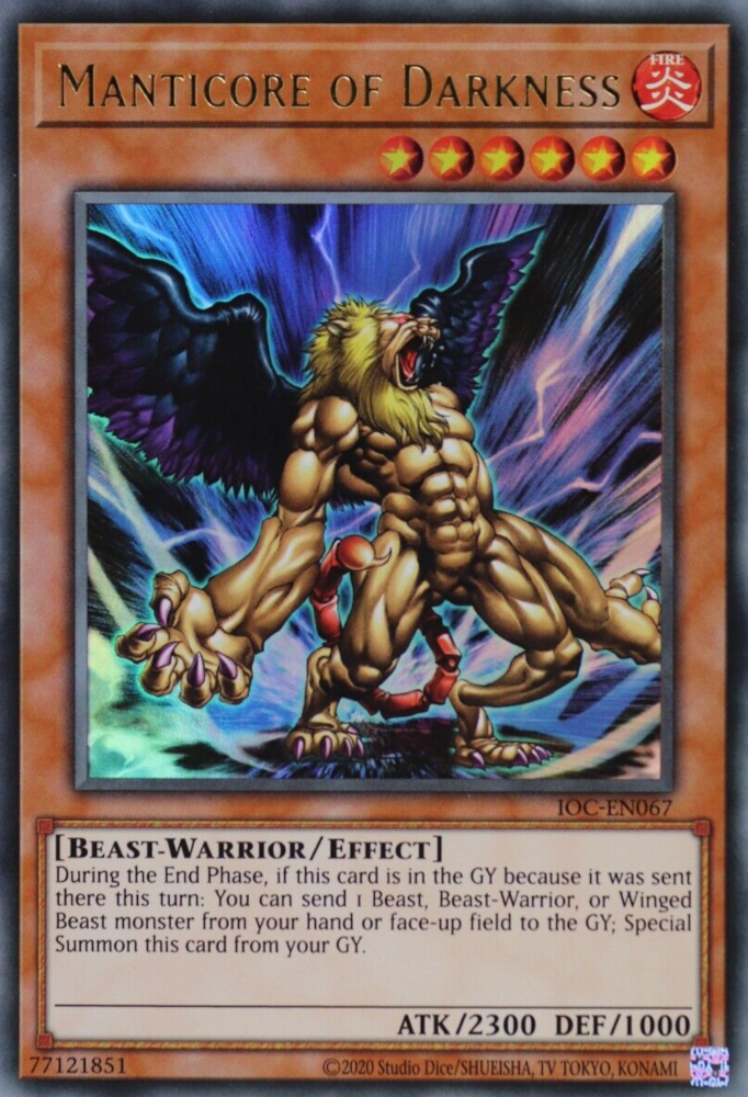 Manticore of Darkness (25th Anniversary) [IOC-EN067] Ultra Rare | North Game Den