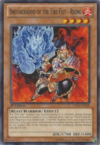 Brotherhood of the Fire Fist - Rhino [LTGY-EN028] Rare | North Game Den