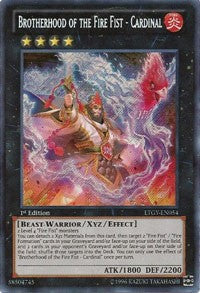 Brotherhood of the Fire Fist - Cardinal [LTGY-EN054] Secret Rare | North Game Den