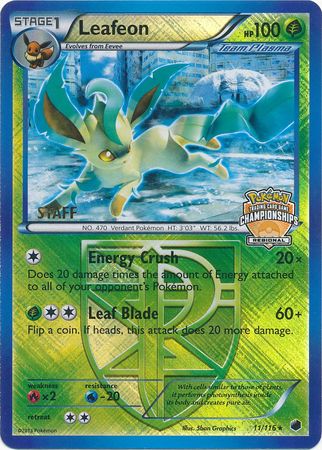 Leafeon (11/116) (Regional Championship Promo Staff) [Black & White: Plasma Freeze] | North Game Den