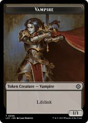 Vampire (0006) // Vampire Demon Double-Sided Token [The Lost Caverns of Ixalan Commander Tokens] | North Game Den