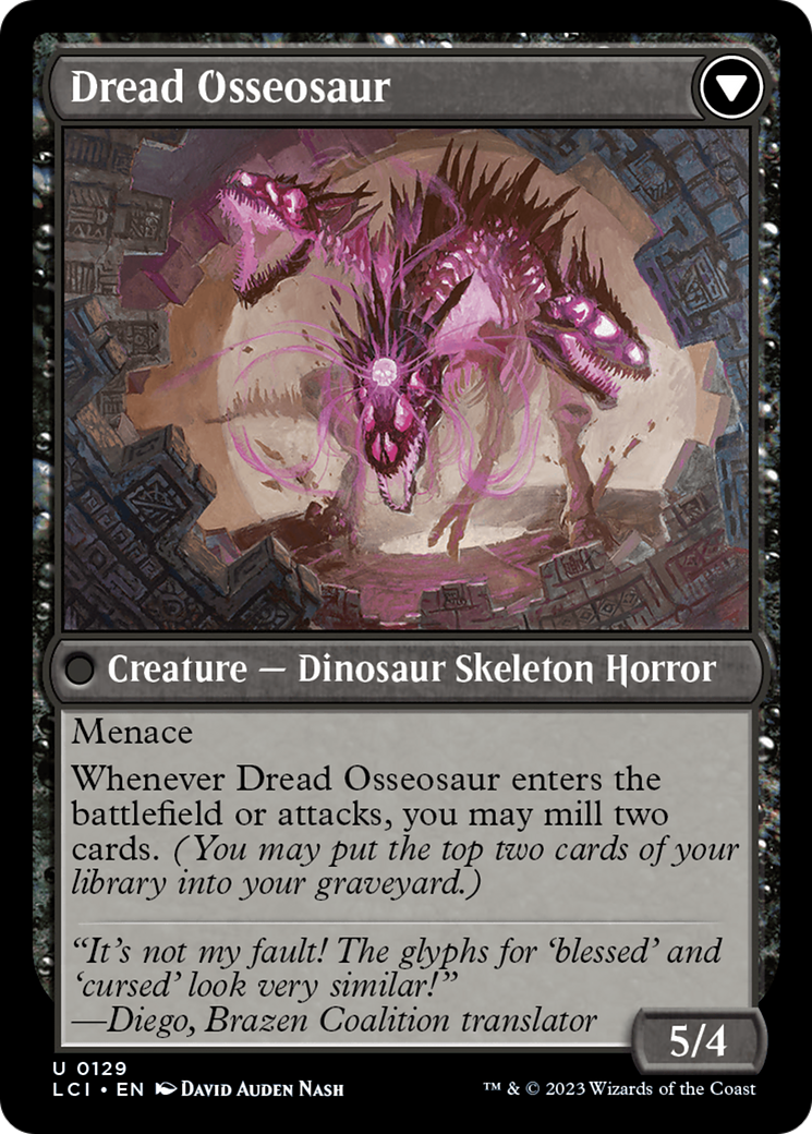 Visage of Dread // Dread Osseosaur [The Lost Caverns of Ixalan] | North Game Den