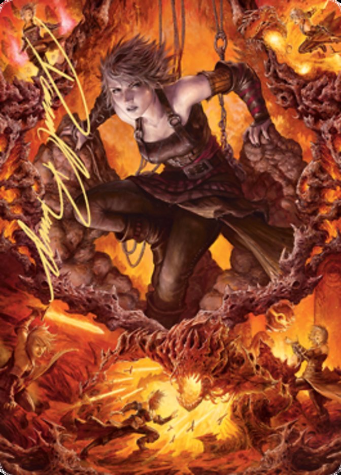 Nahiri, Heir of the Ancients 2 Art Card (Gold-Stamped Signature) [Zendikar Rising Art Series] | North Game Den