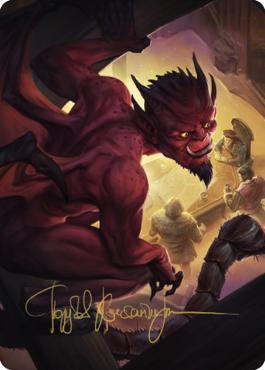 Nefarious Imp Art Card (Gold-Stamped Signature) [Commander Legends: Battle for Baldur's Gate Art Series] | North Game Den