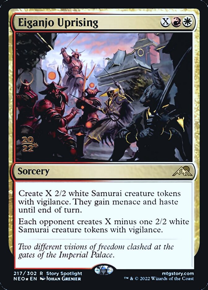 Eiganjo Uprising [Kamigawa: Neon Dynasty Prerelease Promos] | North Game Den