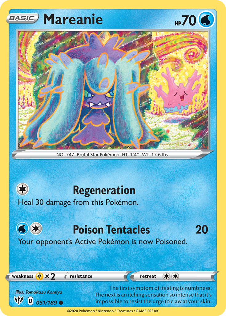 Mareanie (051/189) [Sword & Shield: Darkness Ablaze] | North Game Den