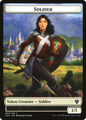 Human Soldier (005) // Drake Double-sided Token [Commander 2020 Tokens] | North Game Den