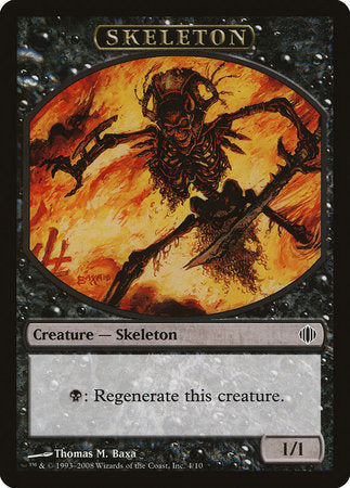 Skeleton Token [Shards of Alara Tokens] | North Game Den