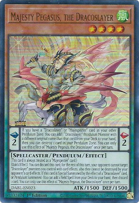 Majesty Pegasus, the Dracoslayer [DABL-EN023] Ultra Rare | North Game Den