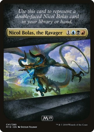 Checklist Card - Core Set 2019 (Nicol Bolas, the Ravager) [Core Set 2019 Tokens] | North Game Den