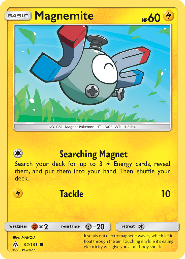 Magnemite (34/131) [Sun & Moon: Forbidden Light] | North Game Den