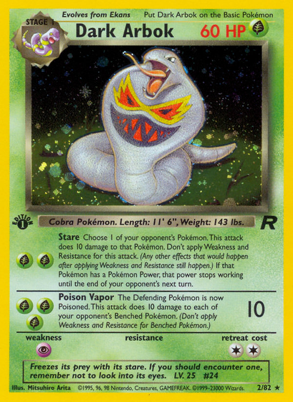 Dark Arbok (2/82) [Team Rocket 1st Edition] | North Game Den