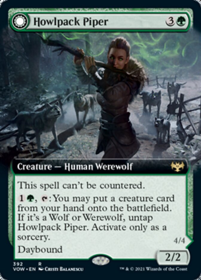 Howlpack Piper // Wildsong Howler (Extended) [Innistrad: Crimson Vow] | North Game Den