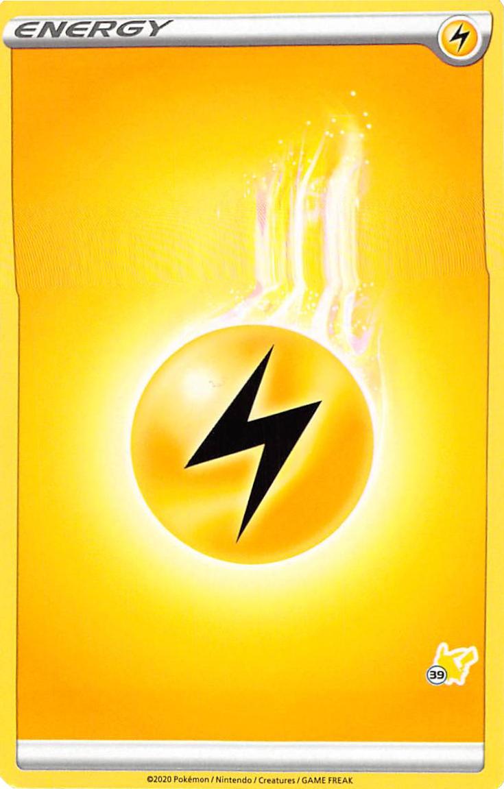 Lightning Energy (Pikachu Stamp #39) [Battle Academy 2022] | North Game Den