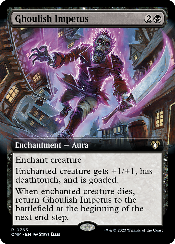 Ghoulish Impetus (Extended Art) [Commander Masters] | North Game Den