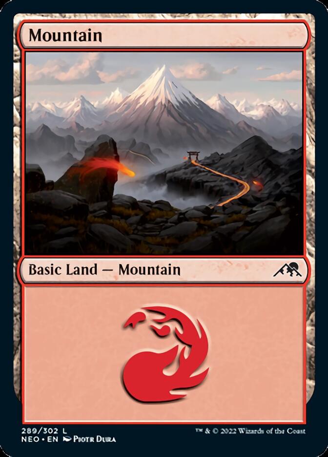 Mountain (289) [Kamigawa: Neon Dynasty] | North Game Den