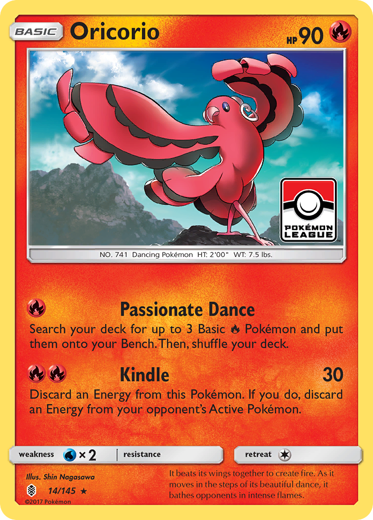 Oricorio (14/145) [Sun & Moon: Guardians Rising] | North Game Den