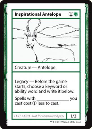 Inspirational Antelope (2021 Edition) [Mystery Booster Playtest Cards] | North Game Den