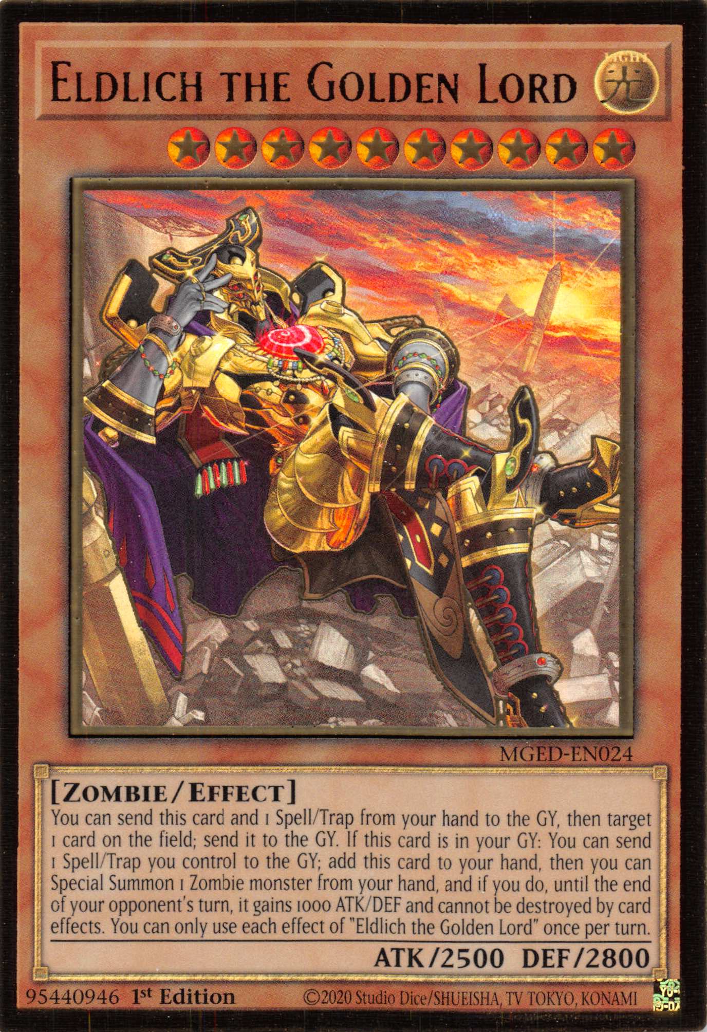 Eldlich the Golden Lord (Alternate Art) [MGED-EN024] Gold Rare | North Game Den