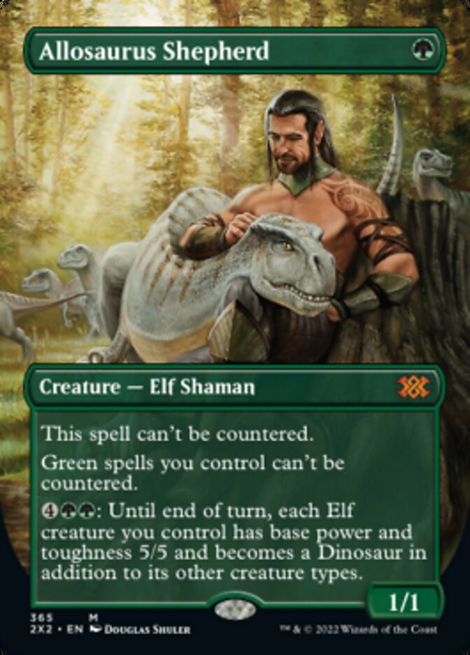 Allosaurus Shepherd (Borderless Alternate Art) [Double Masters 2022] | North Game Den