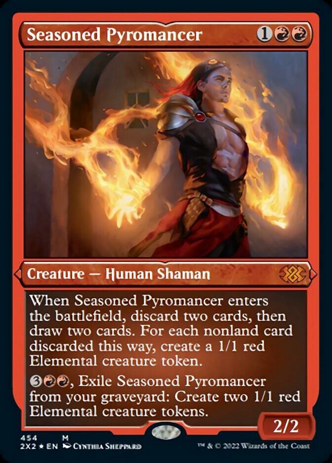 Seasoned Pyromancer (Foil Etched) [Double Masters 2022] | North Game Den