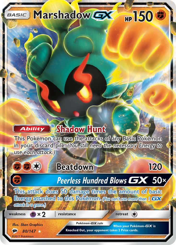 Marshadow GX (80/147) [Sun & Moon: Burning Shadows] | North Game Den