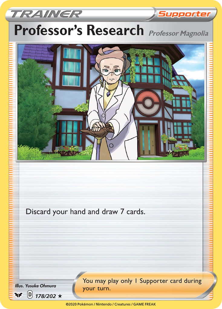 Professor's Research (178/202) (Professor Magnolia) [Sword & Shield: Base Set] | North Game Den