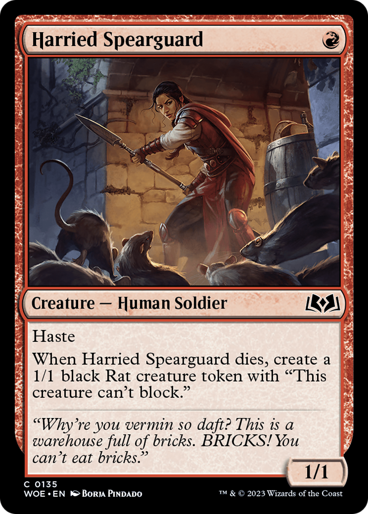 Harried Spearguard [Wilds of Eldraine] | North Game Den