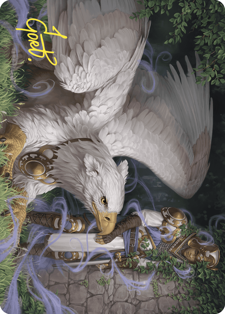 Dutiful Griffin Art Card (Gold-Stamped Signature) [Wilds of Eldraine Art Series] | North Game Den