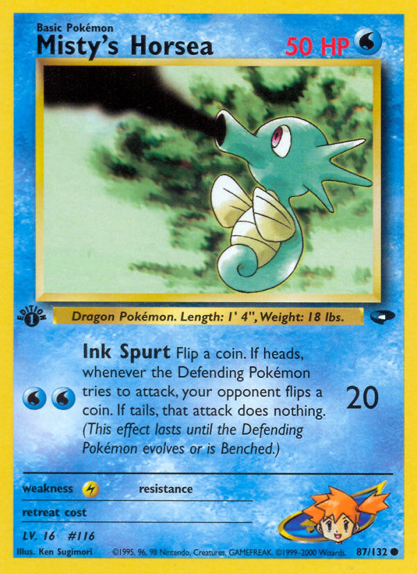 Misty's Horsea (87/132) [Gym Challenge 1st Edition] | North Game Den