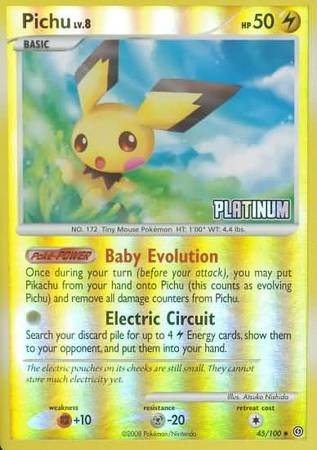 Pichu (45/100) [Burger King Promos: 2009 Collection] | North Game Den