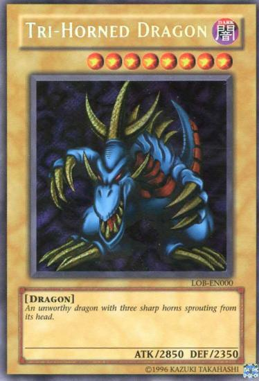 Tri-Horned Dragon [LOB-EN000] Secret Rare | North Game Den