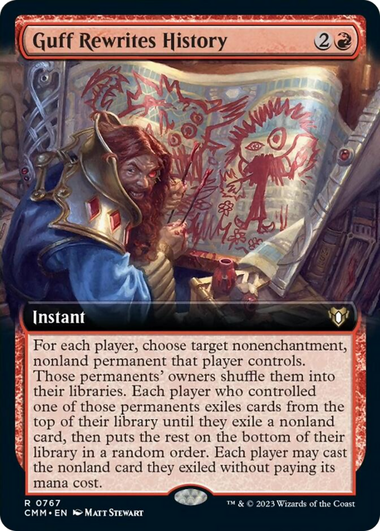 Guff Rewrites History (Extended Art) [Commander Masters] | North Game Den