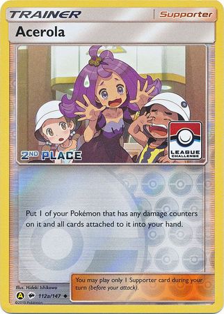 Acerola (112a/147) (League Promo 2nd Place) [Sun & Moon: Burning Shadows] | North Game Den