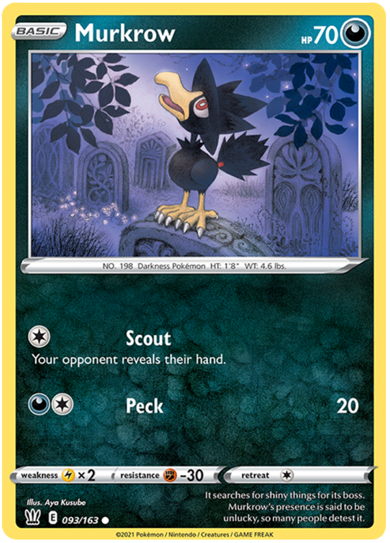 Murkrow (093/163) [Sword & Shield: Battle Styles] | North Game Den